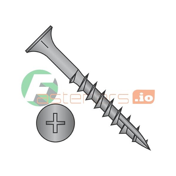 Newport Fasteners Wood Screw, #6, 2 in, Black Oxide Steel Flat Head Phillips Drive, 5000 PK 307379 - main